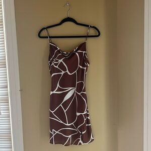 Vestique Satin Mini Mila Dress with Cowl Neck